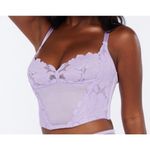 Savage X Fenty Floral Glow Lace Bustier Bra Top Large Purple Photo 0