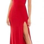 Mac Duggal Ieena for  red matte Jersey plunge V-Neck Gown Sz 4 Photo 0