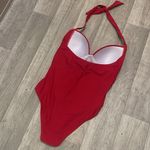 SheIn Red halter padded one piece swim suit nwot Photo 3