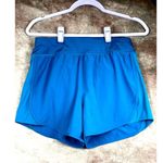 All In Motion Athletic Back Zip Pocket Elastic Waist Logo Shorts Teal size S Photo 5