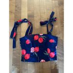 Modcloth NWT x Collectif Peace, Love, and Pomegranates Navy Blue Tank Top size 6 Photo 5