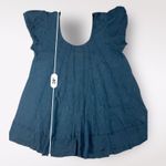 We The Free Free People Linen Star Top Womens Size Medium Washed Black Photo 2