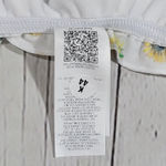 ASOS  Design‎ Sunflower Print Flutter Edge Bikini Bottoms White Yellow Size US 10 Photo 7