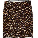 Merona Navy Blue Leopard Animal Print Knee Length Pencil Skirt 2 Photo 0