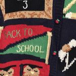 VTG Alexandra Bartlett Cardigan Sweater Navy Blue Size XL Teacher Back To School Photo 3