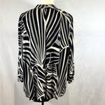 Perceptions  2 piece black gray & white top & coverup cardigan set size 22W Photo 3