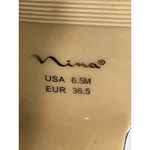 Nina Womans  Size 6.5 M Strappy open Toe Slingback Silver Platform Dress Shoe Photo 7