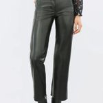 Wilfred Aritzia Sz 4 Black Melina Cropped Straight High Rise Vegan Leather Pants Photo 0