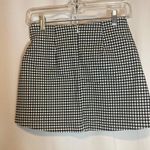 Urban Outfitters Black and White Gingham Plaid Pockets Zip Up Mini Skirt Photo 2