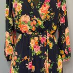 Honey Punch  Navy Floral Women’s Dress Size Medium Photo 2