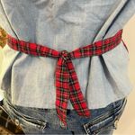 Vintage Casey & Max Patchwork Plaid Denim Vest 100% Cotton Boho Folk Y2K M Red Size M Photo 6