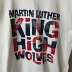 Vintage 90s Y2K Martin Luther High Wolves T Shirt White Large L Graphic Tee Photo 4