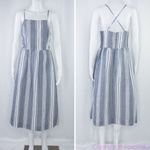 Abercrombie & Fitch New! linen blend Square Neck Midi-Dress, size MP Photo 2