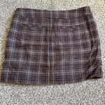 🦋 GAP Factory Mauve Plaid Mini Skirt Office Preppy School Girl Size 14 Purple Photo 3