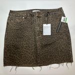 Pistola  Leopard Print Denim Skirt Large exclusively for Bloomingdale’s NWT Photo 0