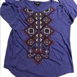 Lucky Brand  Diamond Embroidered Top Sz Small Photo 0