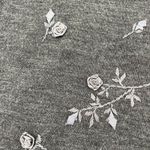 Nina Leonard Vintage 90s Sweater Ribbon Embroidery Roses Floral Gray Acrylic Wool Women Large Photo 9