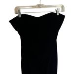 DNA Couture Black Velvet Strapless Midi Dress Size Large Stretch Photo 6