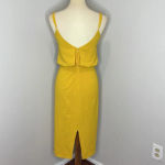 Dress the Population Alondra Blouson Sheath Dress in Marigold Size X-Small Photo 5