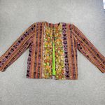 VTG Women Patchwork Embroidered Jacket L Orange Purple Floral Tribal Ethnic Boho Size L Photo 10