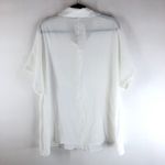 Bloomchic  Solid Flap Pocket Dolman Sleeve Button Up Blouse White 14-16 Photo 3