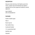 Vionic Daphne Suede Patent Block Heel Bow Low Pump Shoes Merlot Black Burgundy 8 Photo 12