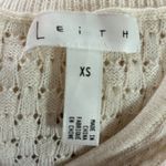 Leith Cream Knit Tank Top With Ruffle Neckline Size XS Old Money Quiet Luxury Photo 4