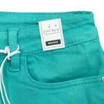 Judy Blue  turquoise Denim High Waist Button Fly Shorts Size S NEW Photo 2