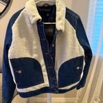 Baccini  denim Sherpa jacket NWT Photo 1