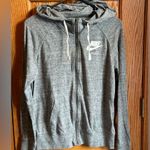 Nike Hoodie Full Zip Heathered Gray Thin Jacket Gym Size Medium Photo 0