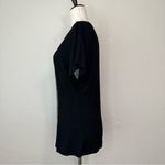 INC International Concepts Silver Chain Short Sleeves Black Tee Black Size undefined Photo 3