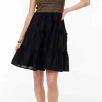 J.Crew  Smocked Sundress Size XL Black Ruffle Sleeves Tiered Woman’s Photo 0