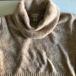 Jessica Simpson Cream/White Cowl Neck Crop Sweater Photo 2