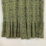 Michael Kors Yellow and Blue Floral Halter Swing Dress with Gold Chain Straps Size L Photo 10