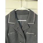 Vintage Frank Gallant Vintage Black Wool Cropped Jacket W/ Satin Trim & Double B Size L Photo 3