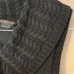 BCBG MaxAzria womens small cowl neck sweater tank black new braided knit turtle Photo 6