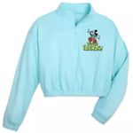Disney Crop Half-zip Pullover For Women 🐭 Mickey Mouse - Sky Blue EUC Photo 0