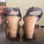 Rampage Pewter Gray Gold Strappy Sandals platform wedge chunky fall size 8 Photo 5