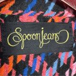 Spoon Jeans Houndstooth Tweed Rainbow Multicolor Shacket 1X Trucker Button Photo 8