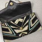 Mary Frances Beaded Handbag Purse Black Chain Strap Arrowhead Gem Embellish EUC Photo 8