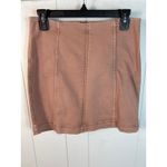 Free People  Modern Femme Size 8 Bodycon Denim Mini Skirt in Blush Pink Photo 1