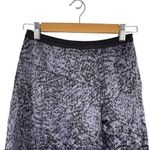 Rebecca Taylor White Noise Purple Black Snap Up Slit Silk A Line Pleat Skirt 0 Photo 2