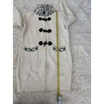 Even Women's Cream Black Toggle Front Pockets Knit Cardigan Sweater Photo 5