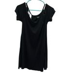 Lascana for Venus Black Viscose Cold Shoulder Lightweight Tee Dress Womens M Size M Photo 8