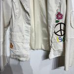 Johnny Was  White Embroidered Corduroy Blazer Sz S Photo 3
