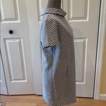 Tyler Boe Navy and White Textured Pleated Pocket Short Sleeve Dress Size M Photo 3