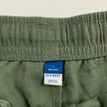 Old Navy  Dark Green Linen Blend High Rise Pull On Shorts L Photo 3