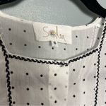 Soler London Antonella Square Yoke Maxi Dress White Polka Dot Women’s Size S Photo 5