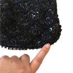 Vintage black beaded formal purse evening bag special occasion Holiday party Photo 6