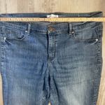 Loft Jeans 14/32 More Shine Less Shade Sun Embroidered Modern Skinny Wide Hem Photo 5